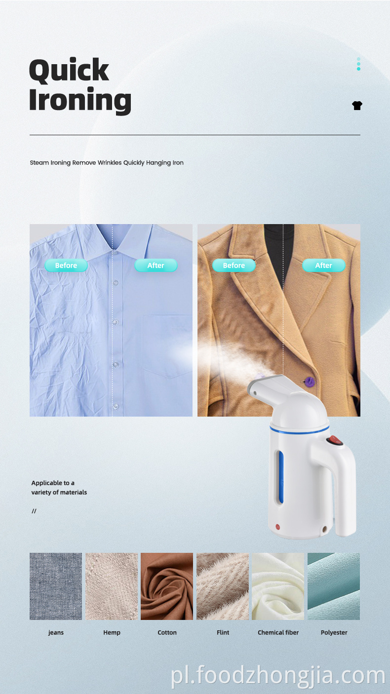 Potężny ręcznie trzymany mini tkanina przenośna przenośna odzież podróżna do ubrań